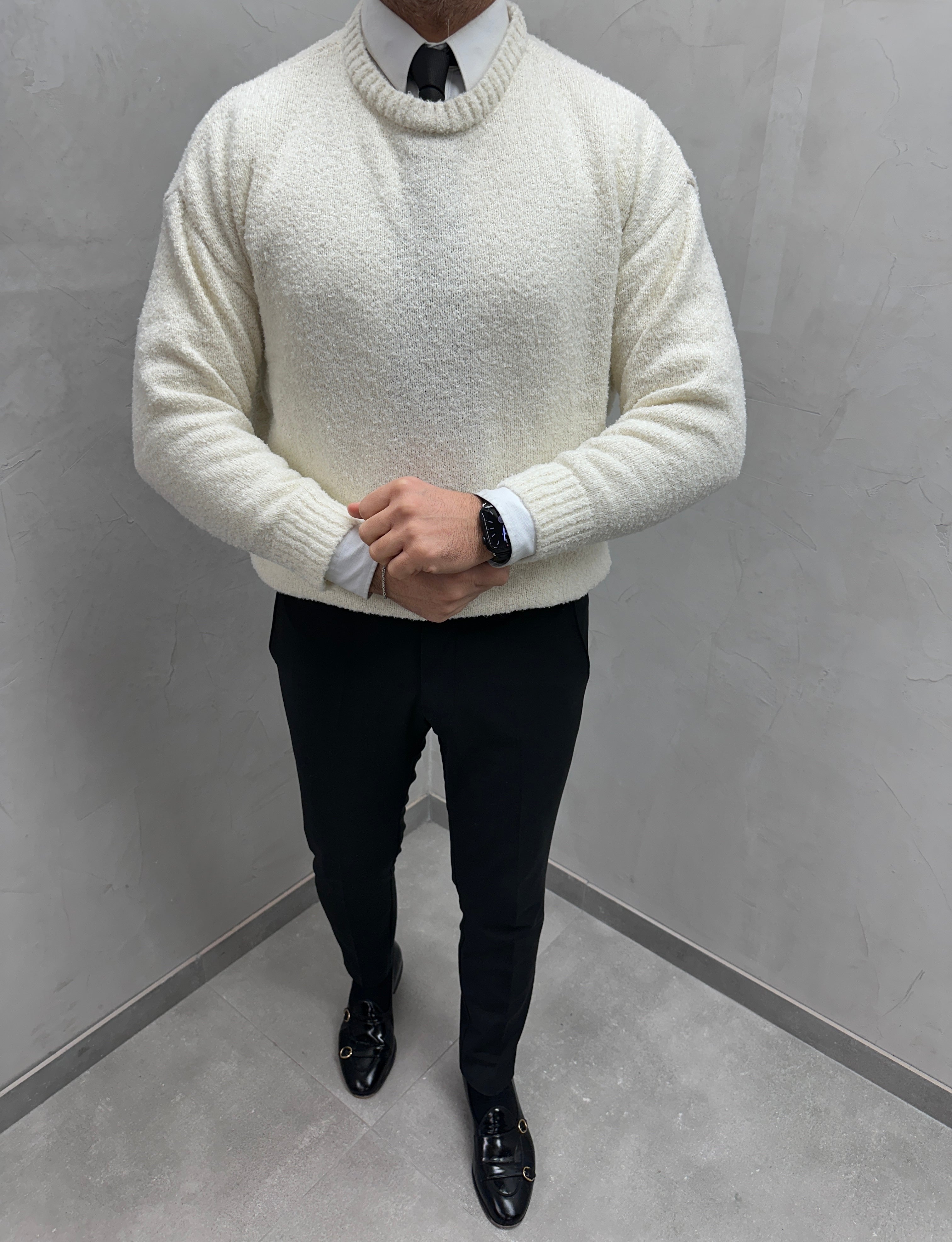 UG OVERSIZE HERREN RUND KRAGEN PULLOVER