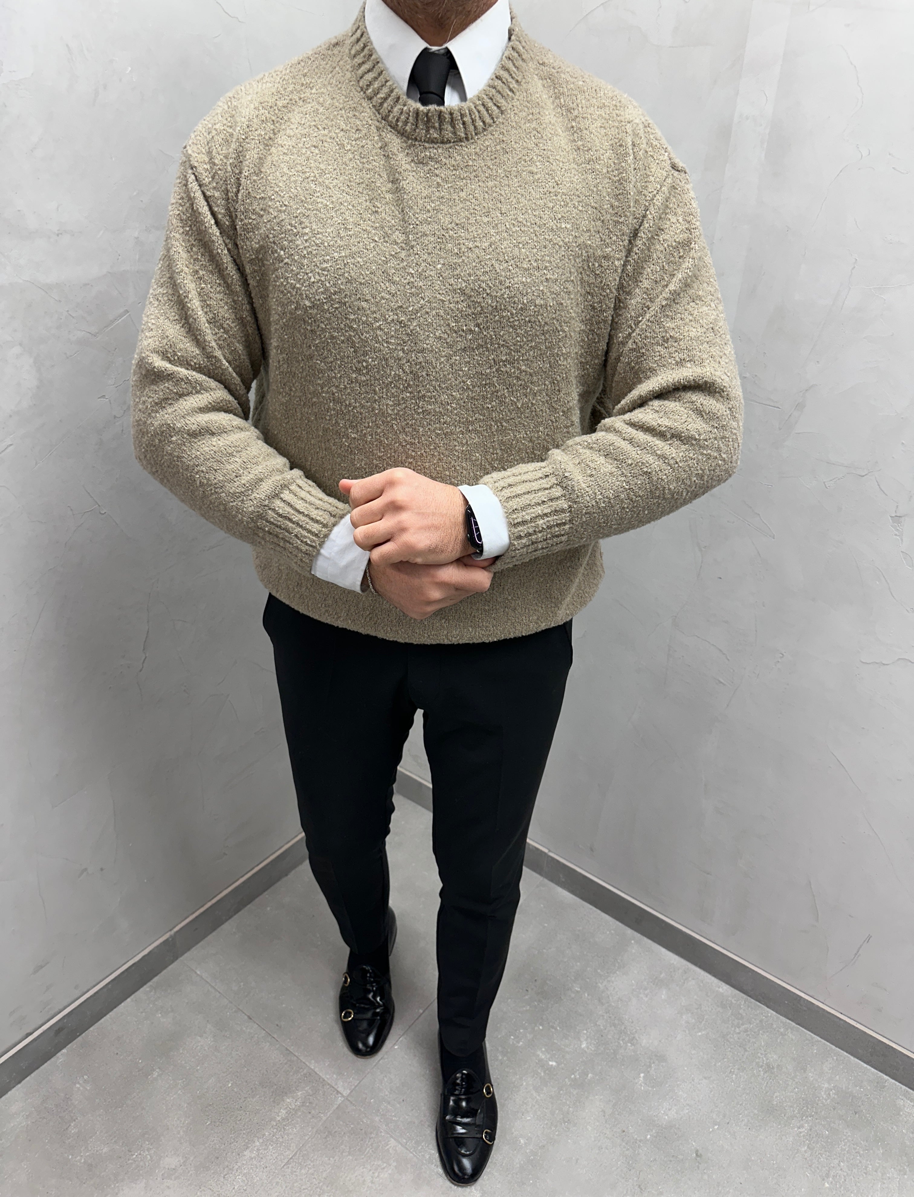 UG OVERSIZE HERREN RUND KRAGEN PULLOVER