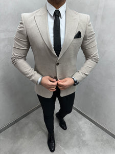 UG HERREN SAKKO Beige  meliert