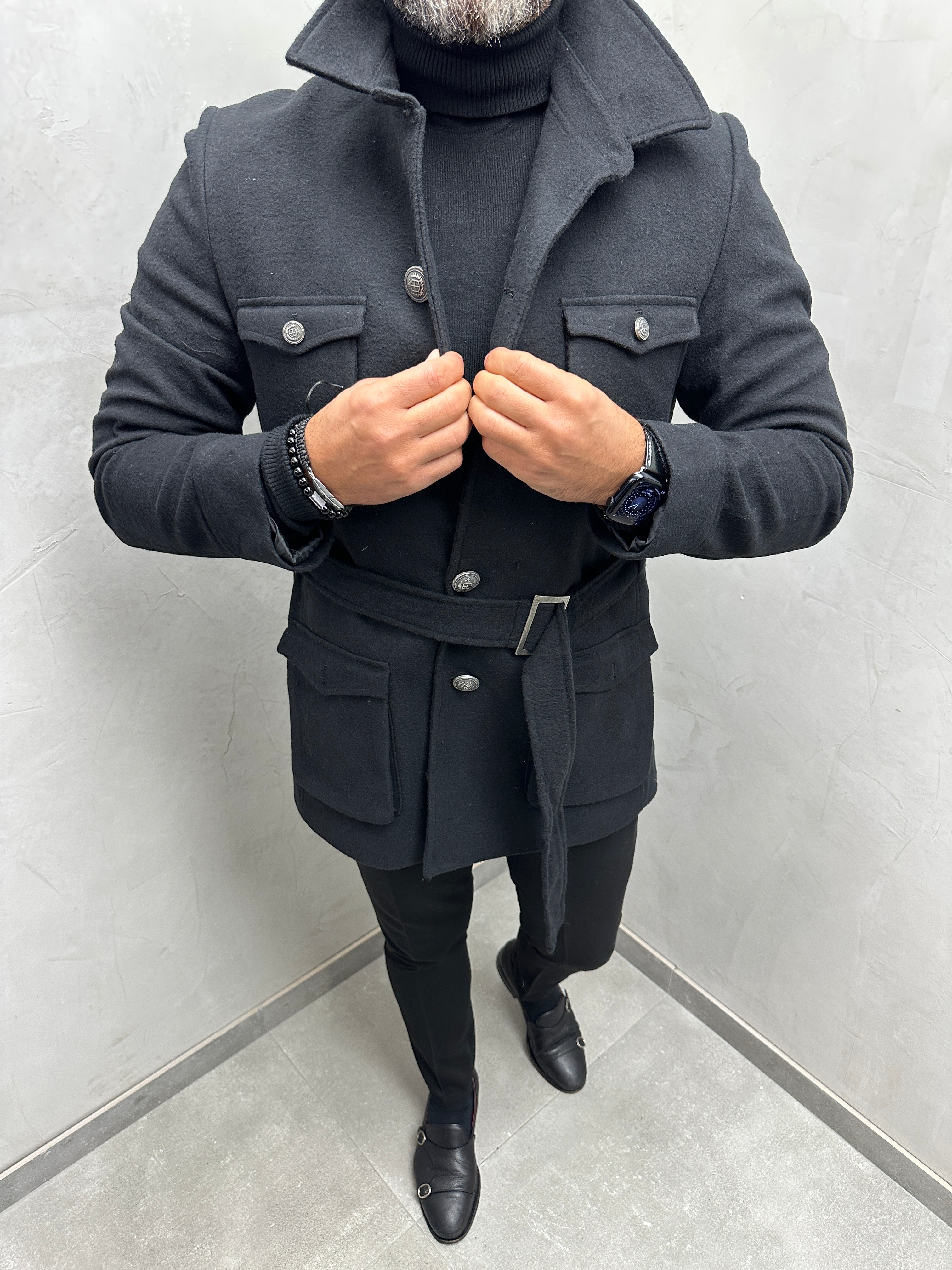 Slim Fit Winterjacke Elegant Herren UG HERREN KURZ MANTEL SLIM FIT