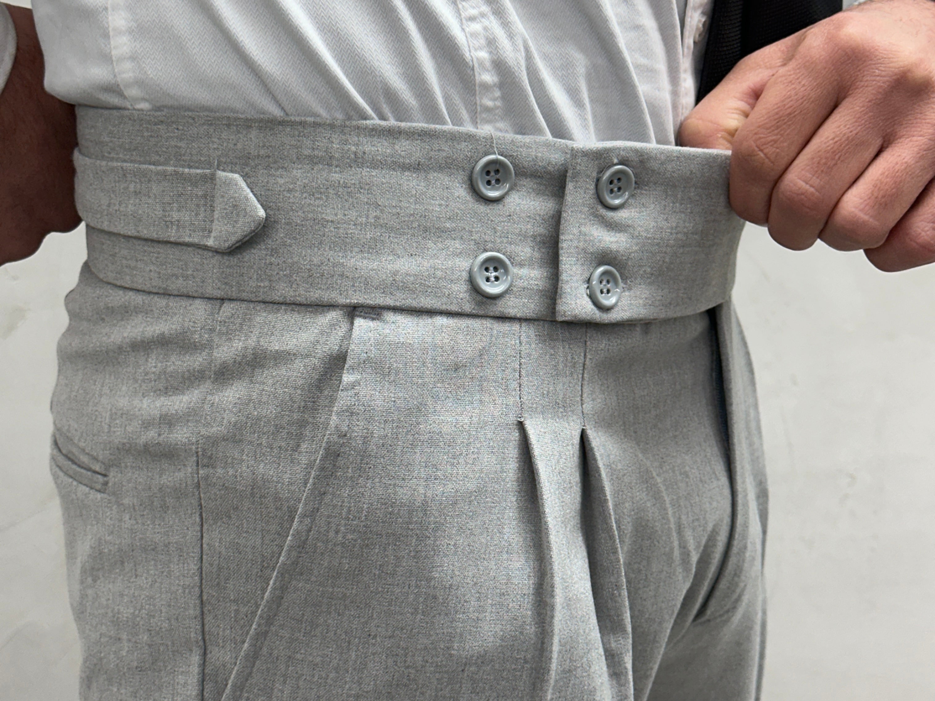 UG Herren Gurkha-Hose – Hochbund mit Knöpfe