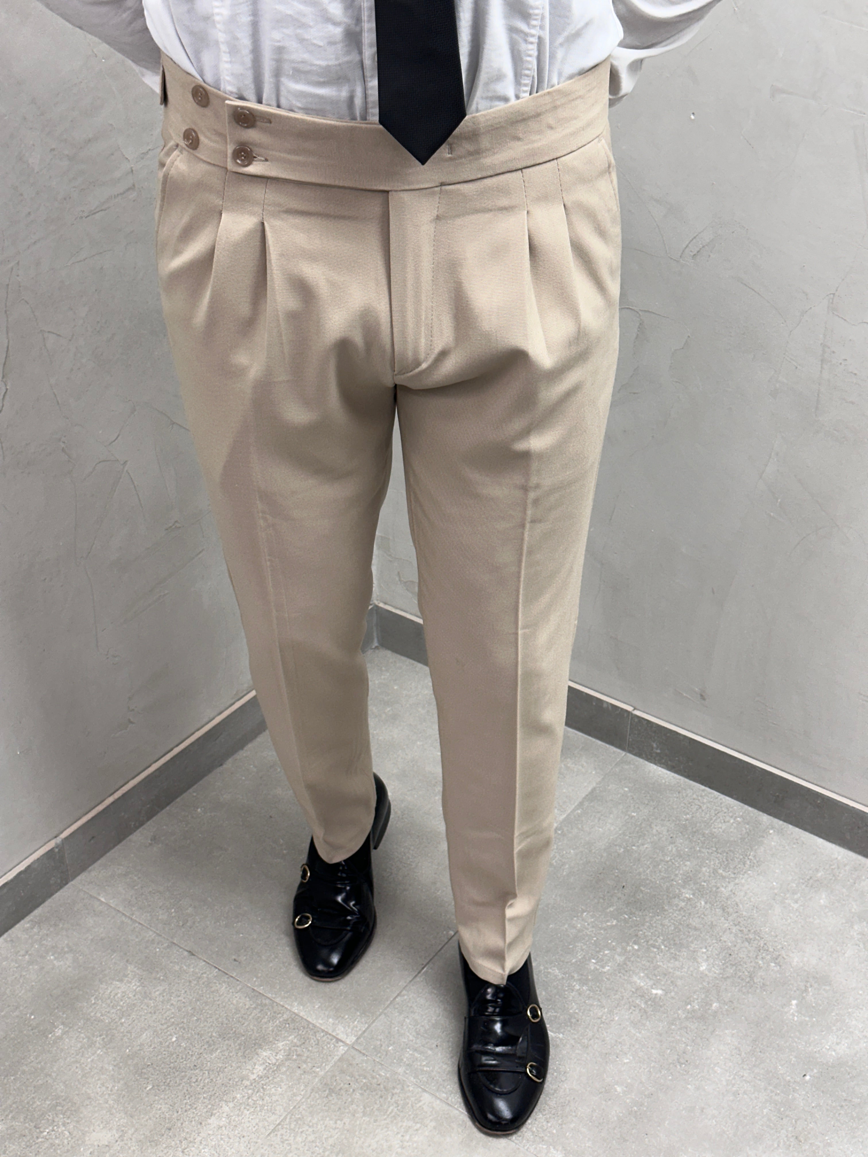 UG Herren Gurkha-Hose – Hochbund mit Knöpfe