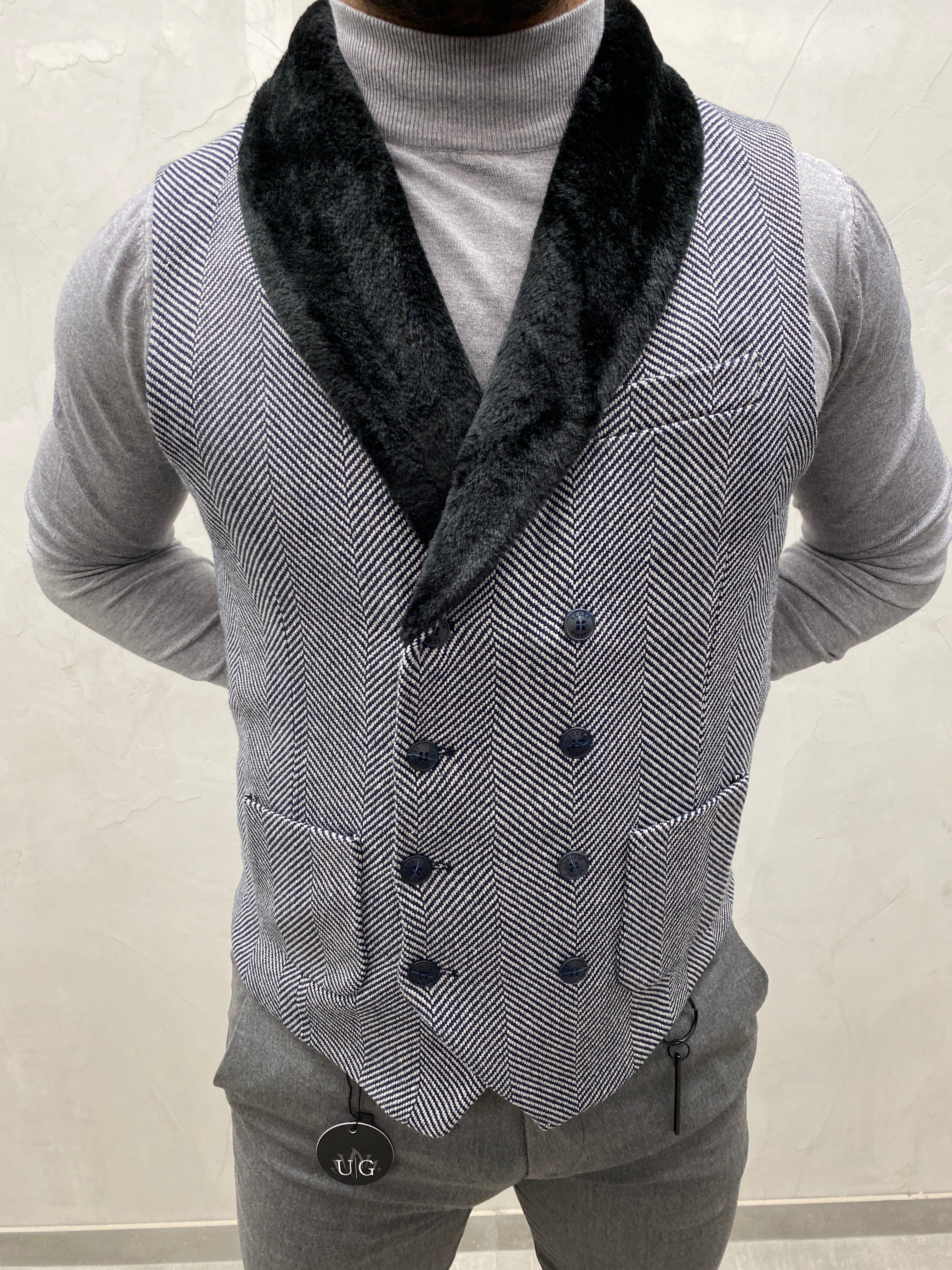 UG SLIM-FIT HERREN fellkragen  Weste