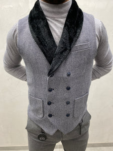 UG SLIM-FIT HERREN fellkragen  Weste