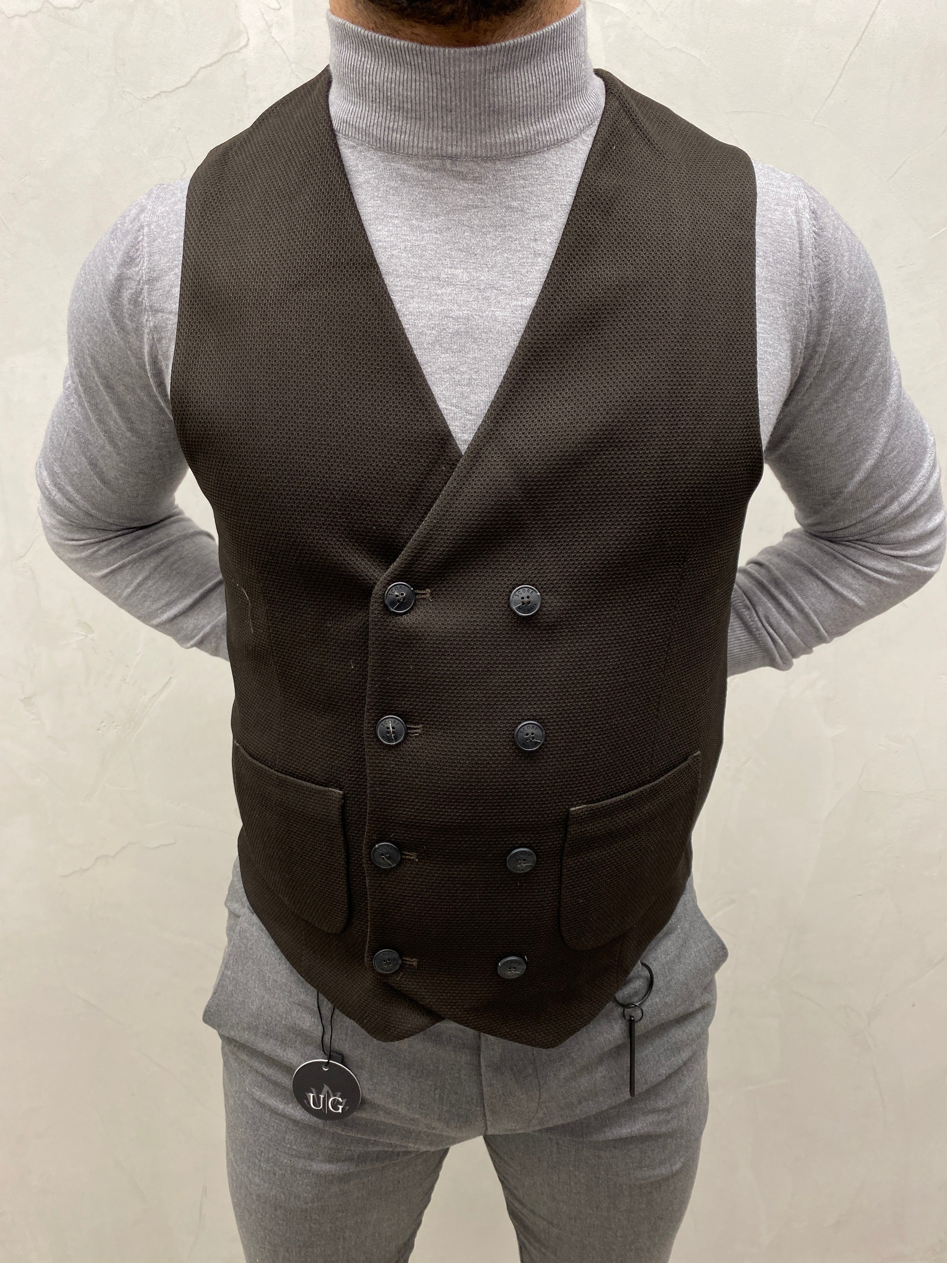 UG SLIM-FIT HERREN Anzug Weste - Schwarz