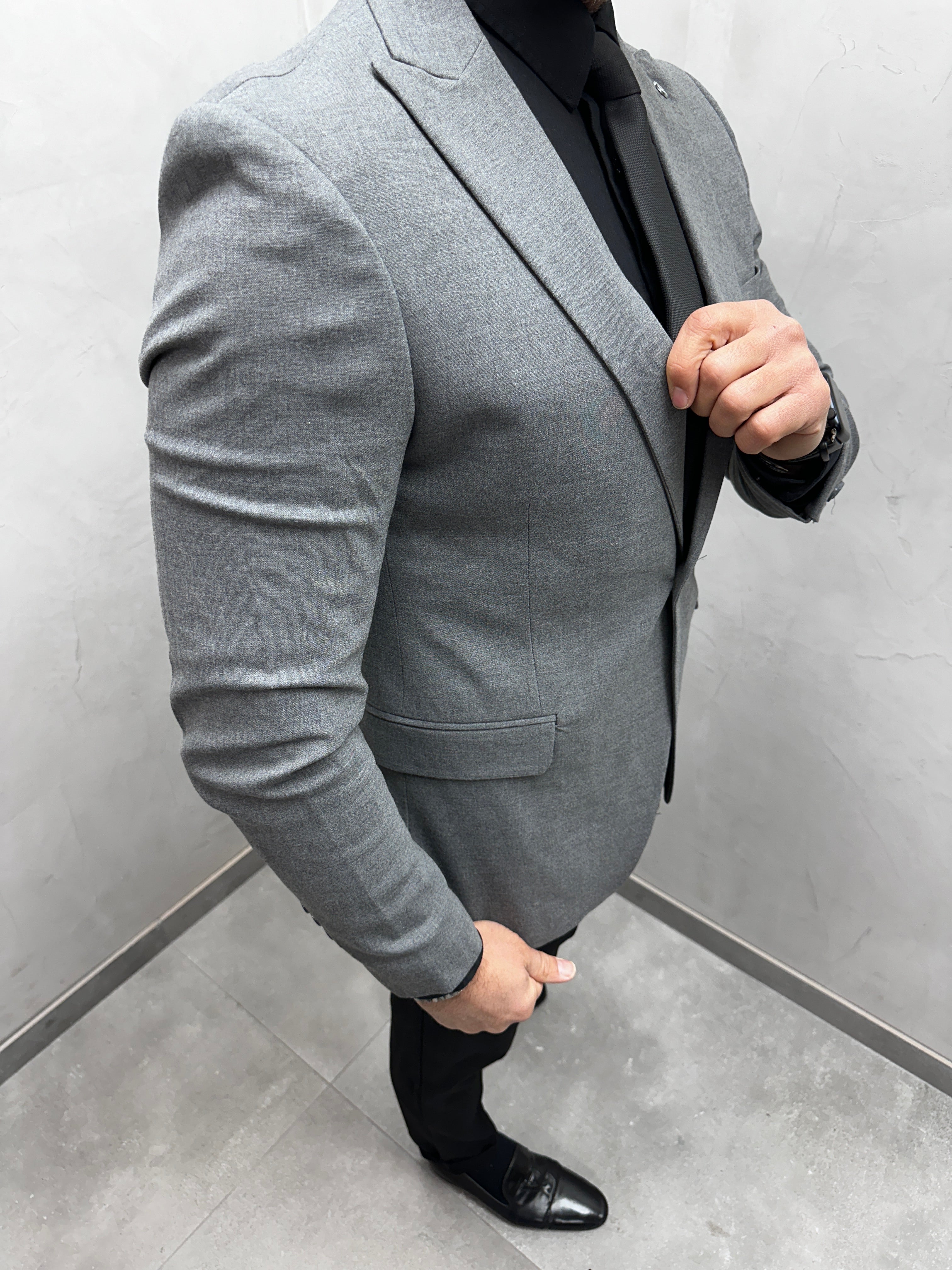 UG HERREN BASIC SAKKO Anthrazit
