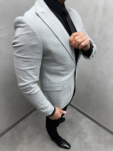 UG HERREN BASIC SAKKO hell grau