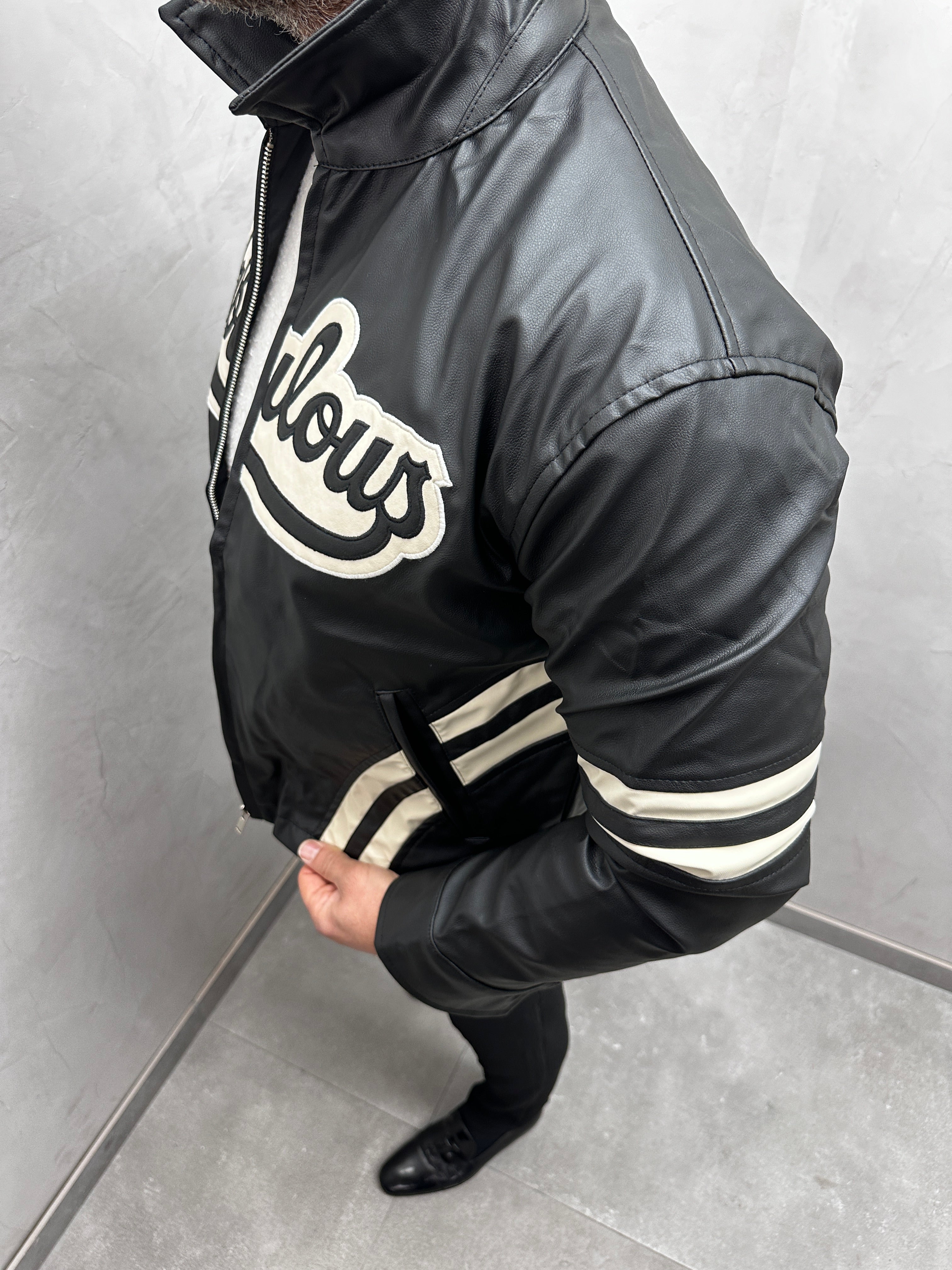 UG HERREN KUNST LEDER BIKER JACKE KURZ