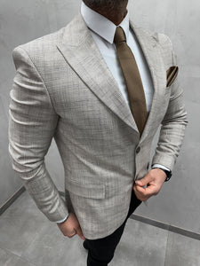 UG HERREN  SAKKO beige muster