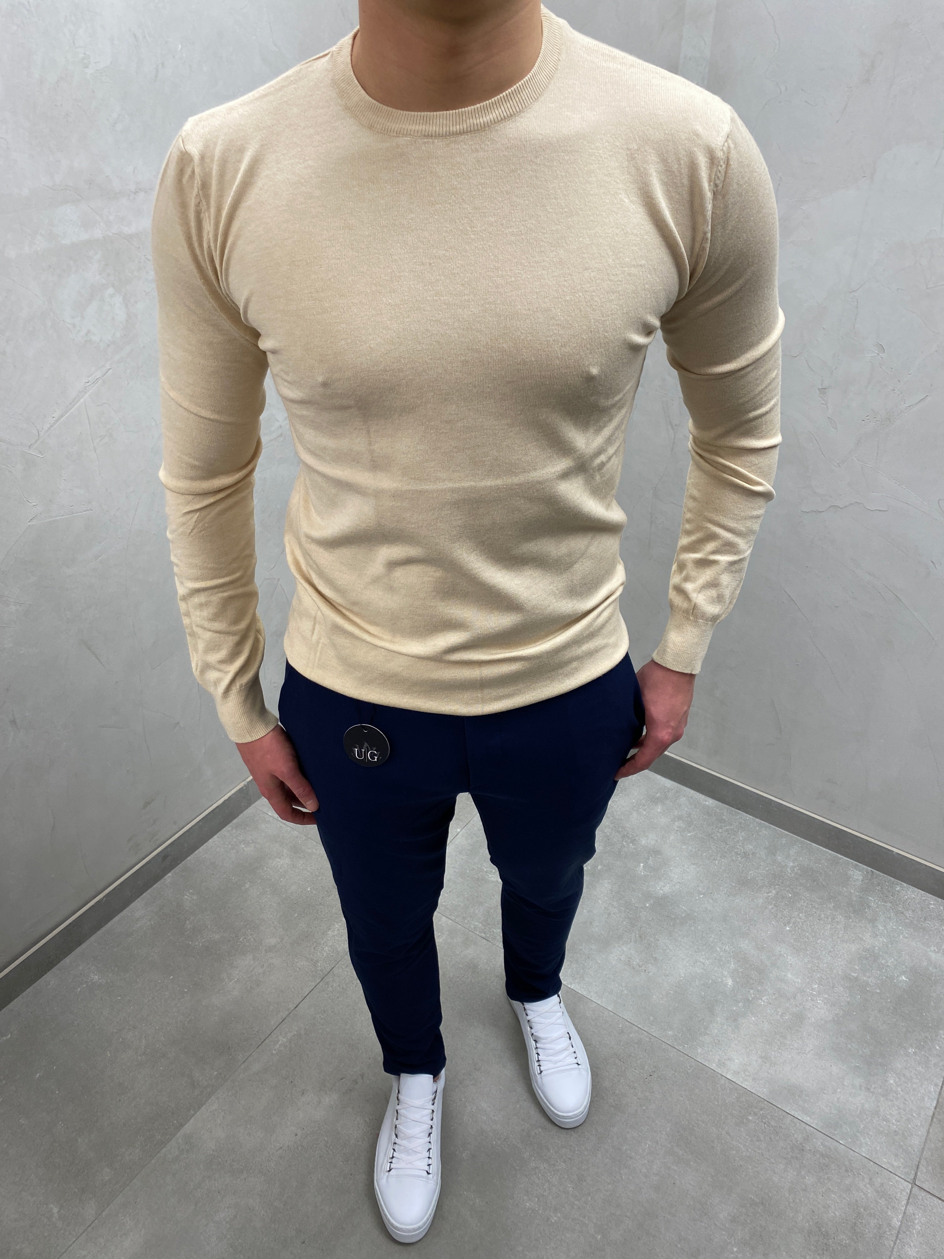 UG SLIM FIT HERREN RUNDKRAGEN Pullover