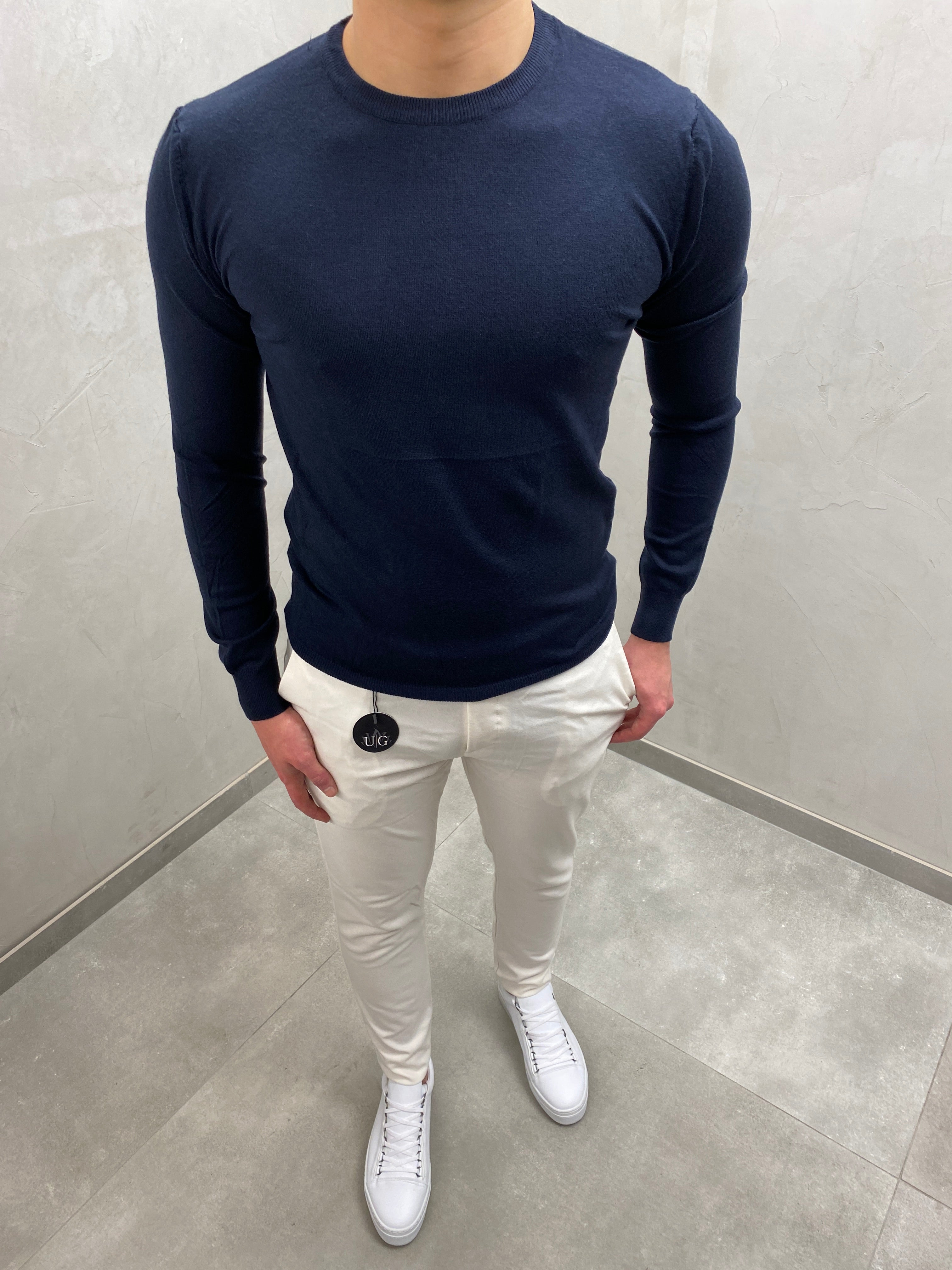 UG SLIM FIT HERREN RUNDKRAGEN Pullover