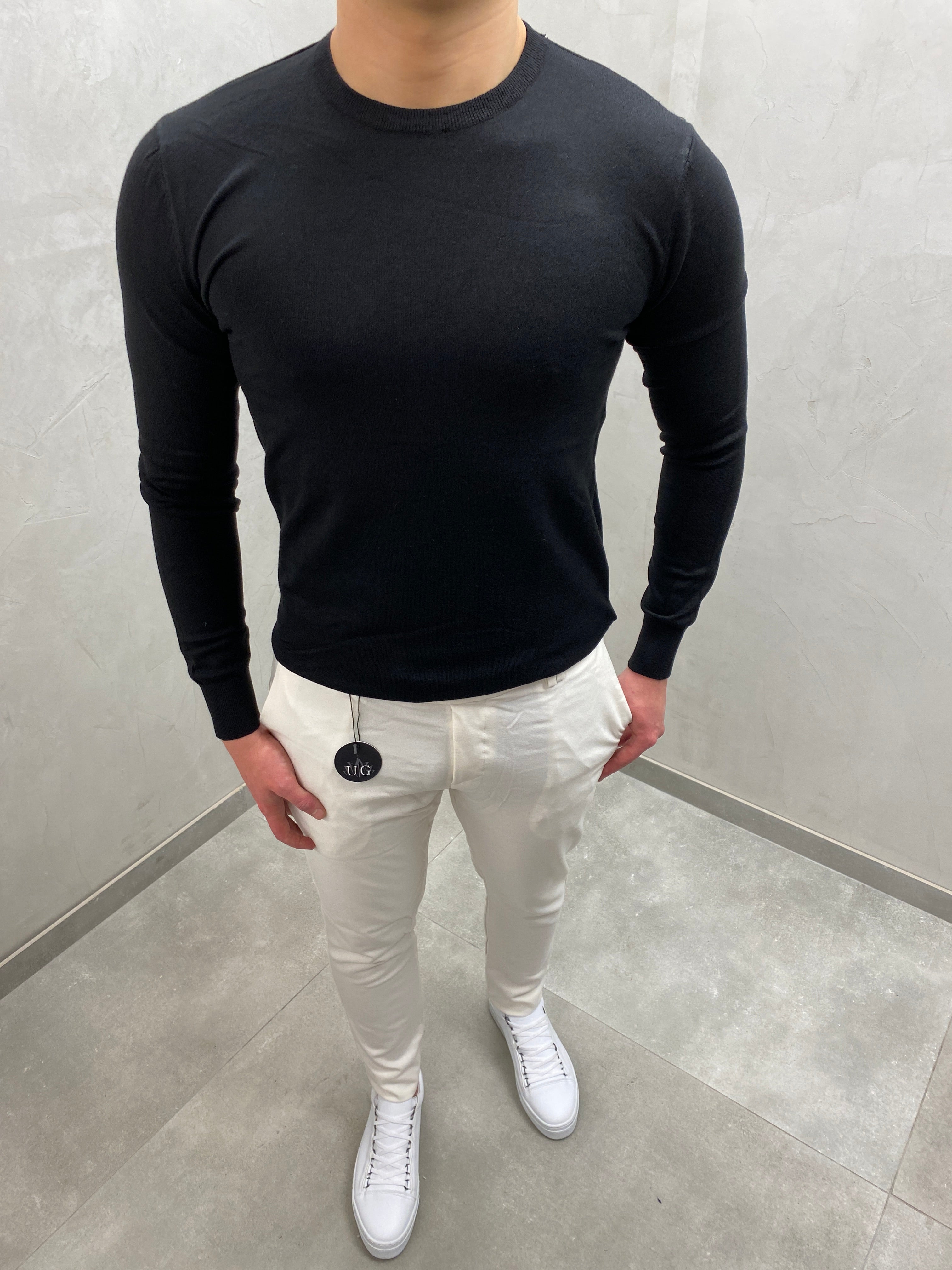 UG SLIM FIT HERREN RUNDKRAGEN Pullover