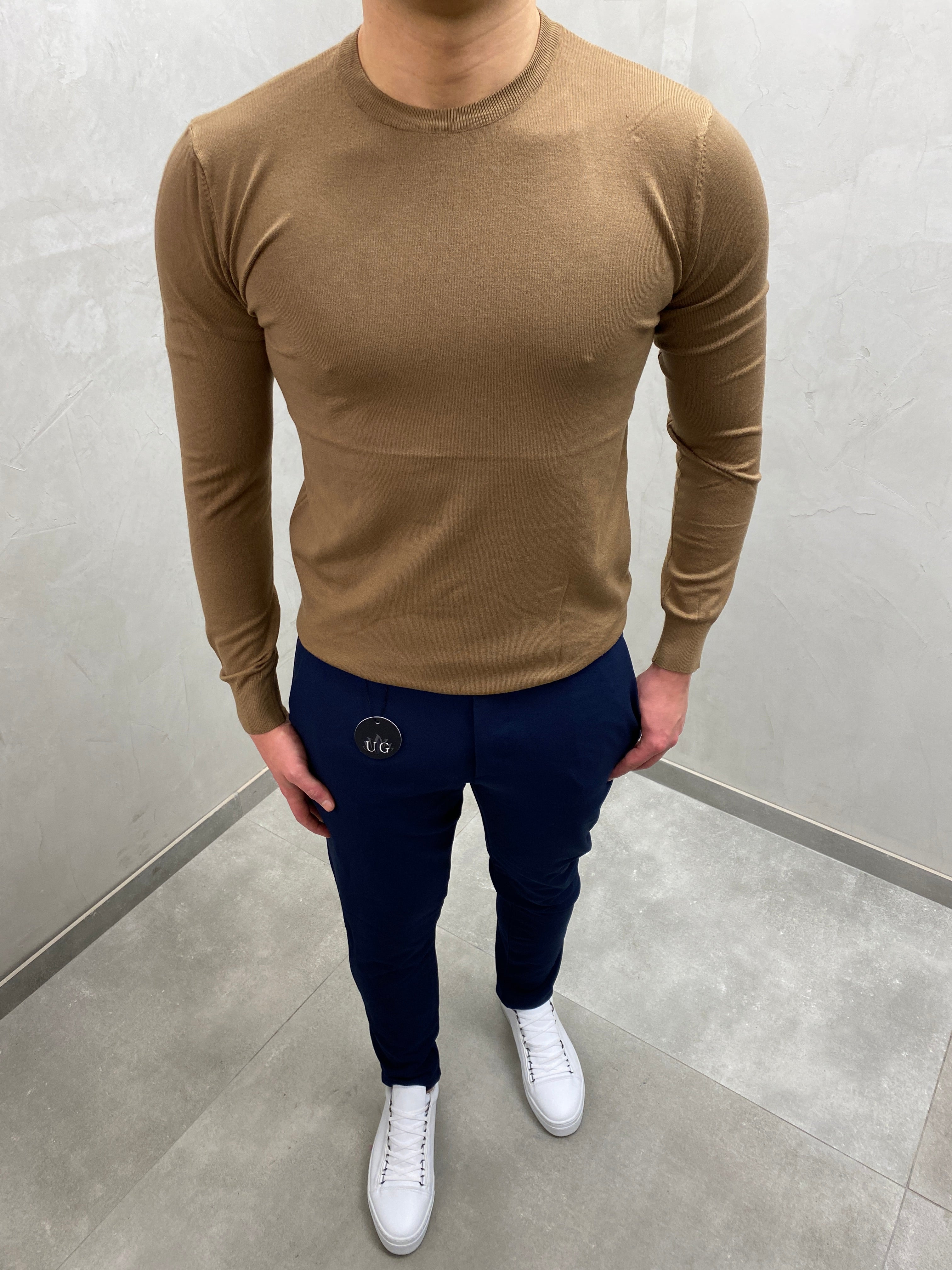 UG SLIM FIT HERREN RUNDKRAGEN Pullover