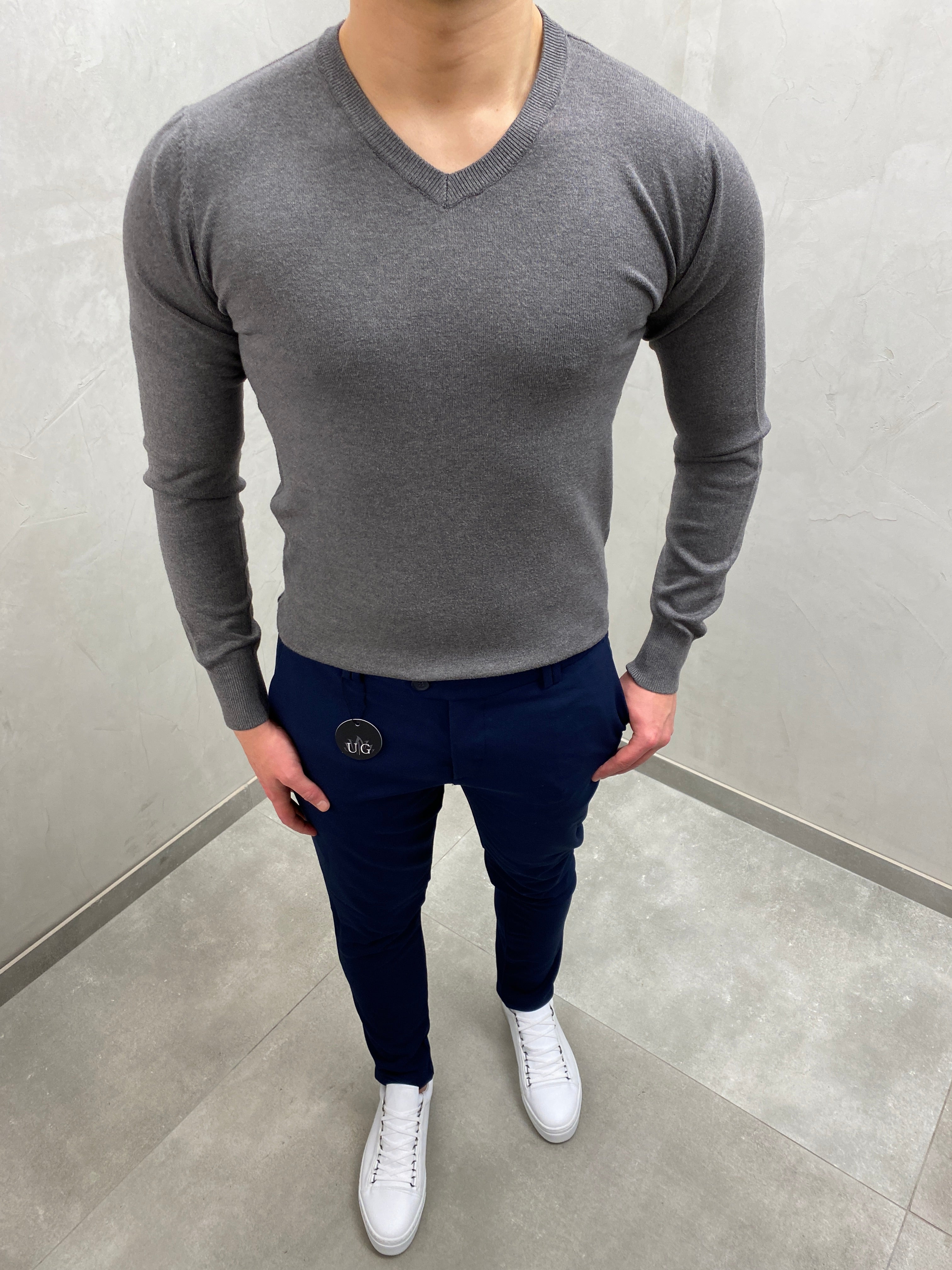 UG SLIM FIT HERREN V- Pullover