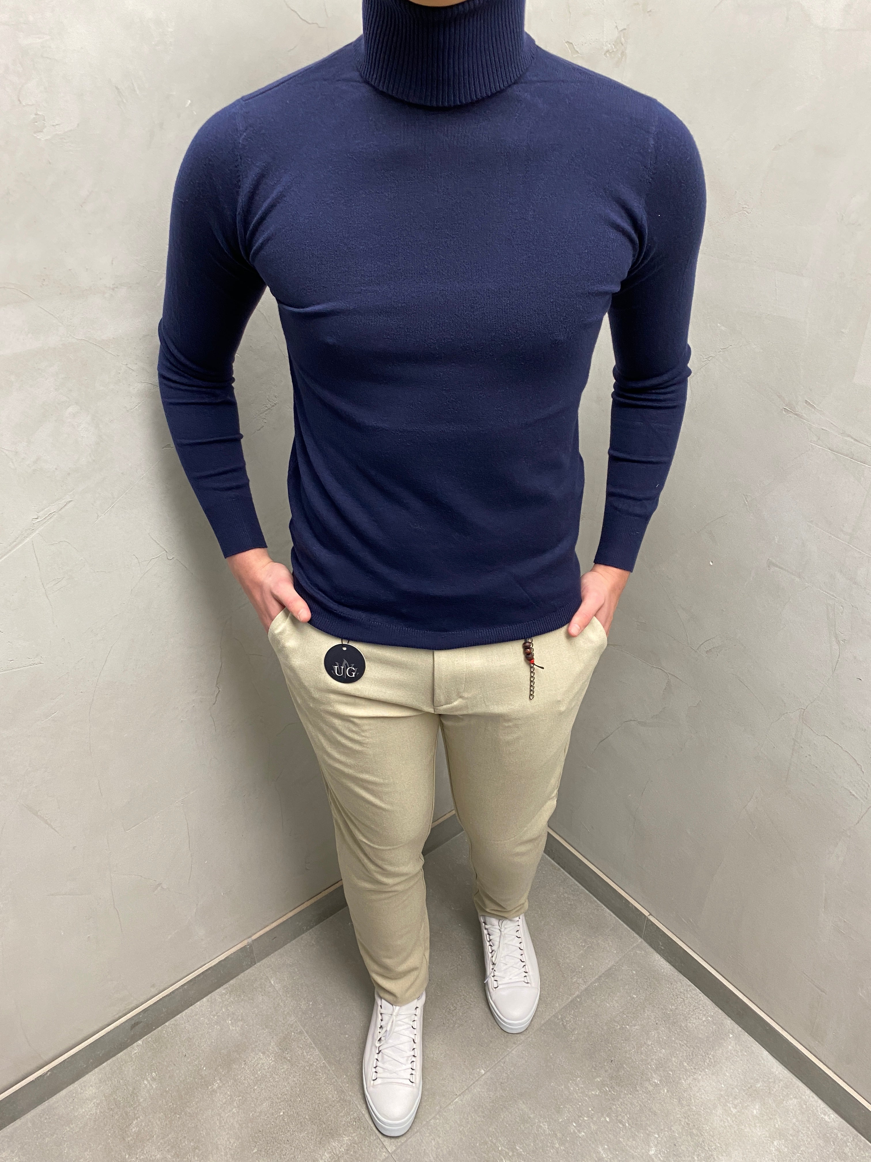 UG SLIM FIT HERREN ROLLKRAGEN Pullover