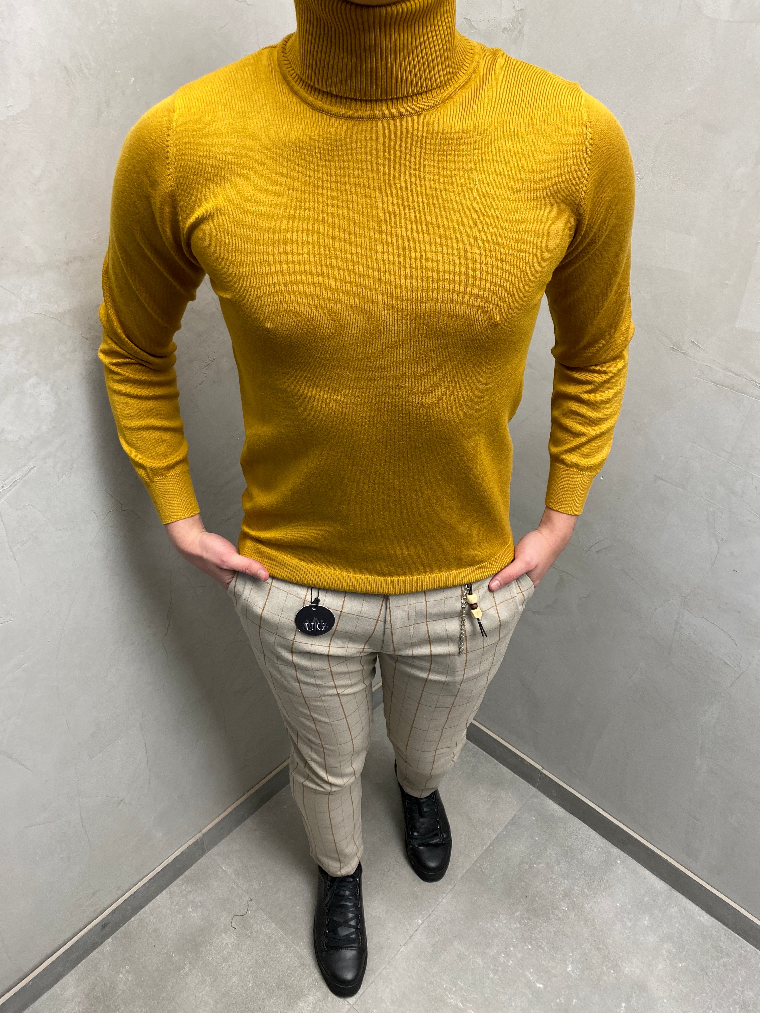 UG SLIM FIT HERREN ROLLKRAGEN Pullover