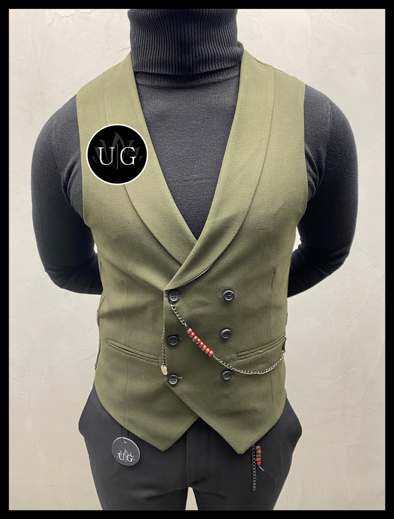 UG SLIM-FIT HERREN Anzug Weste- Schalkragen