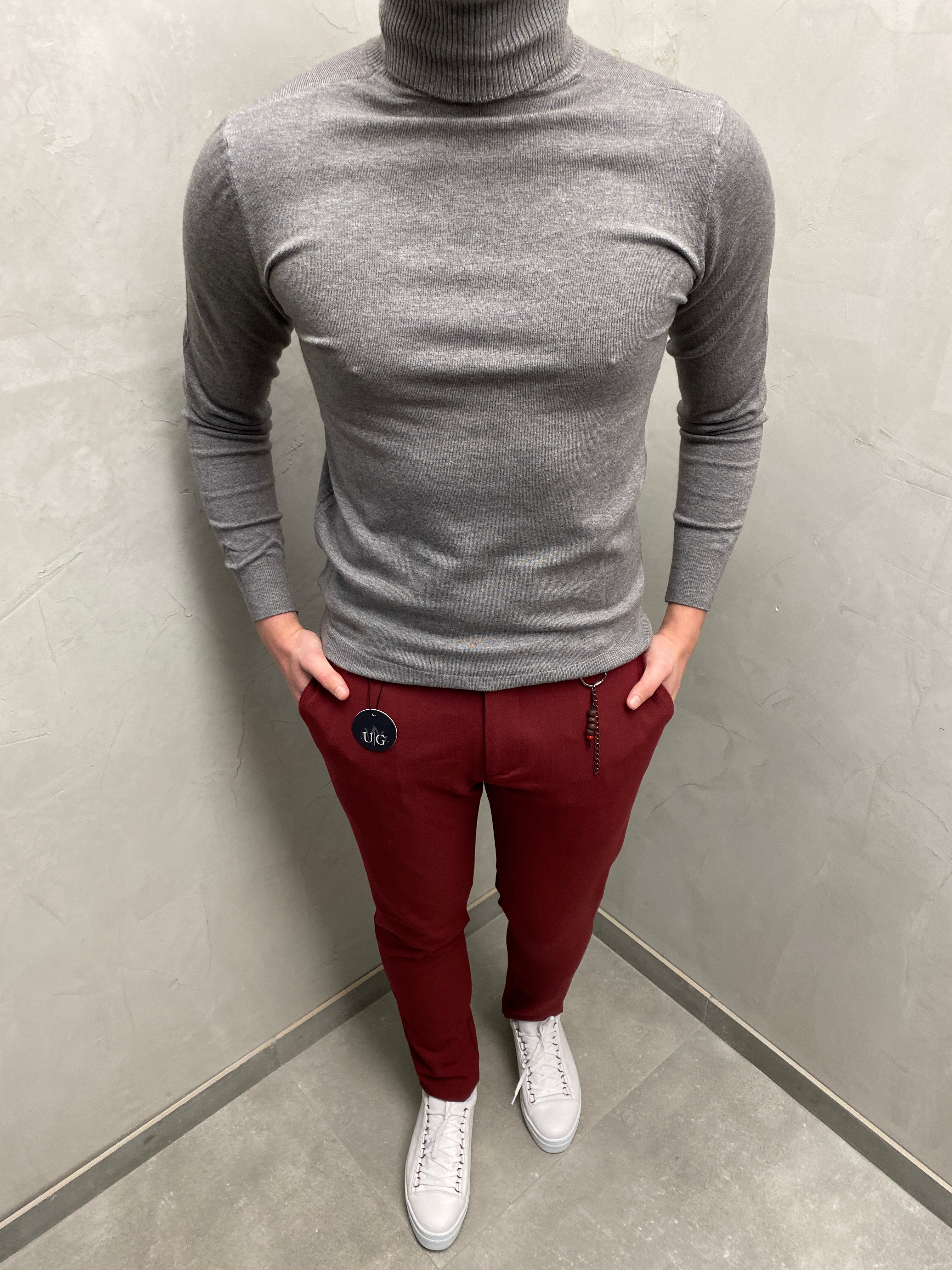 UG SLIM FIT HERREN ROLLKRAGEN Pullover