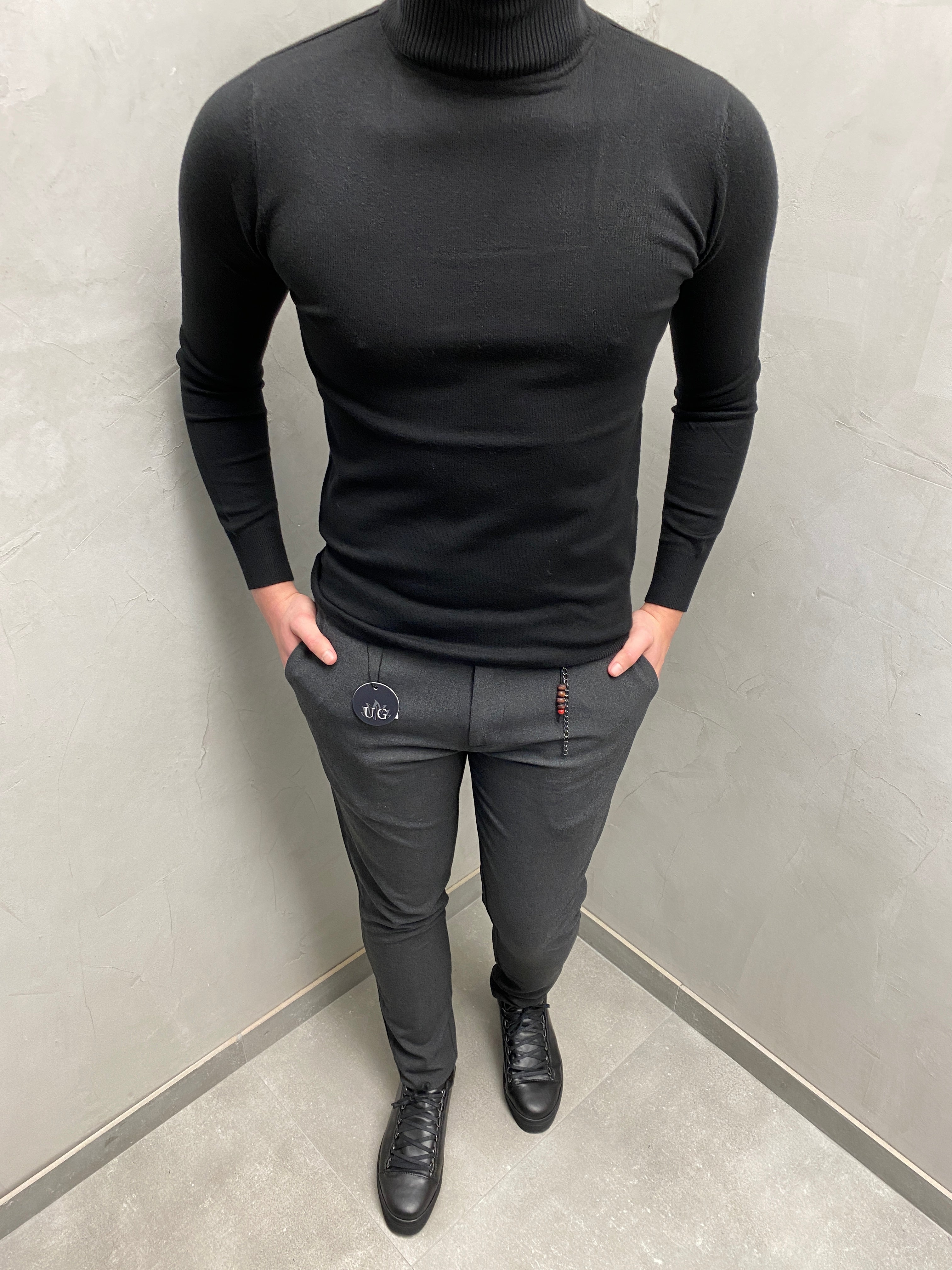 UG SLIM FIT HERREN ROLLKRAGEN Pullover