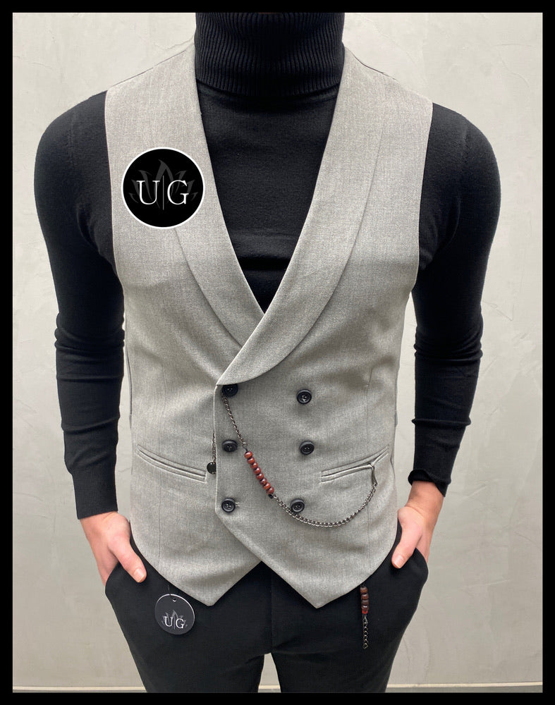 UG SLIM-FIT HERREN Anzug Weste- Schalkragen