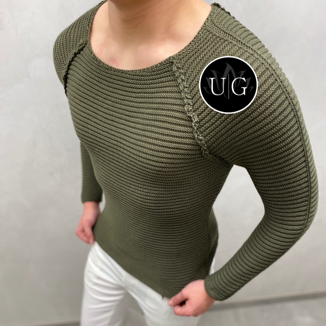 UG Herren Strickpullover- Bodyfit